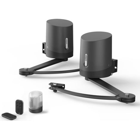 Avidsen – Kit de motorisation de portail à battants – bras articulés – 2,5m max par battant – 250kg max par battant – 24VDC – 114302