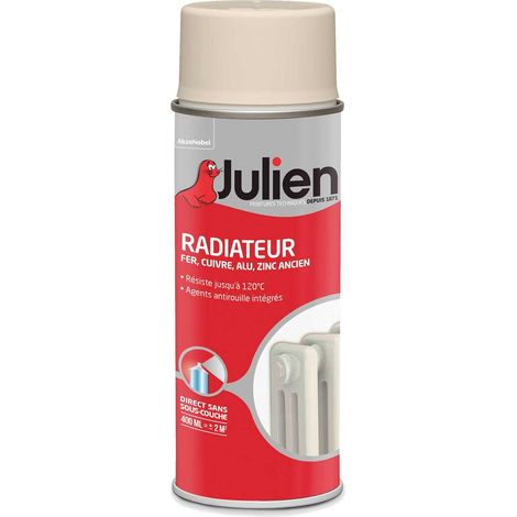 Peinture aérosol pour Radiateur - Satin Blanc Cassé - 400 ml - Julien