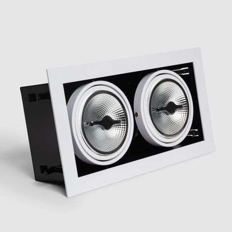 LED Downlight Einbaustrahler 30W Schwenkbar Kardan AR111 Dimmbar Ausschnitt 315x155 mm No Flicker 2700K Warmweiß (1/5)
