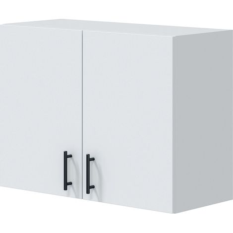 Módulo Alto de Cocina para Colgar 80 cm Mueble Alto Cocina Suspendido Kira Blanco Brillo 80x59x34 cm