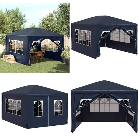 Tente de réception 3x4 m Bleu - Tents De Réception - Auvent Extérieur - Abri Jardin - Parasol - Fête Extérieure - Home & Living (1/5)