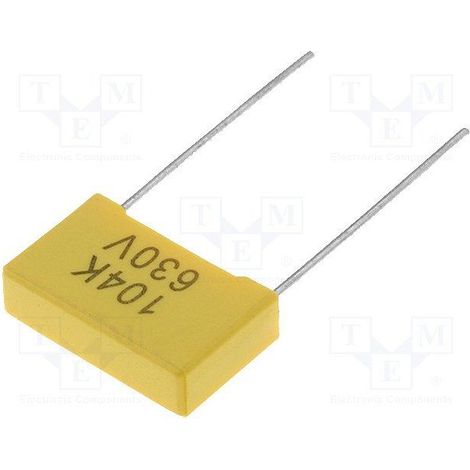 Condensatore in poliestere 100nf 630v R15mm Long Leg 100nf630vr15/sr
