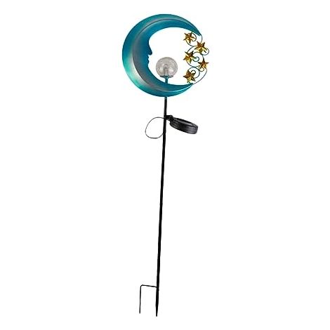Extérieur – Lampe de jardin solaire, sphère décorative en verre craquelé, éclairage paysager LED étanche, convient aux allées, cours, pelouses et terrasses. (1/5)
