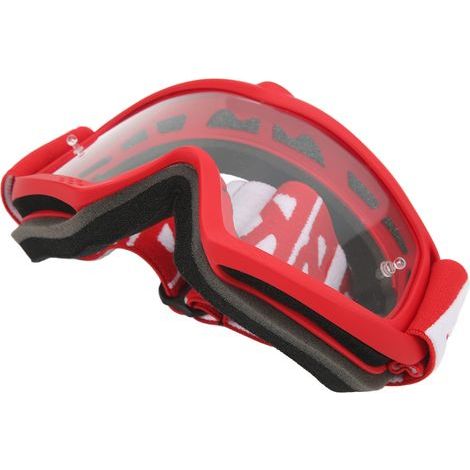 Klare, kratzfeste und verstellbare Motorradbrille für Motocross, geeignet für Kinder, Jugendliche und Erwachsene, zum Radfahren und Klettern. Roter Rahmen 8060. (1/5)