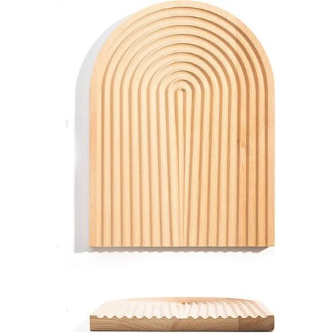 Plateau en Hêtre Épaissi, Planche à Découper Écologique, Plateau de Service Ovale pour Sushi Pain Fruit Gâteau (32x23cm) (1/5)
