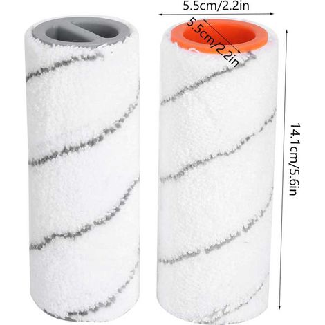 Lot de 2 brosses rotatives pour aspirateur balai de sol, accessoires ménagers compatibles avec KARCHER FC3 FC5 (1/5)