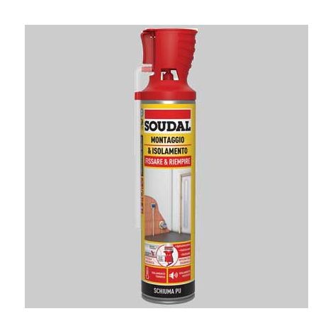 SCHIUMA POLIURETANICA UNIVERSALE CON APPLICAZIONE ML 600 SOUDAL  Ml 600     SOUDAL