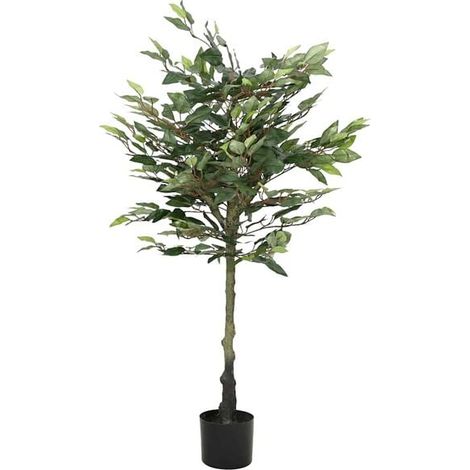 Arbre artificiel de banian, 480 feuilles, 130 cm de haut, vert (1/5)