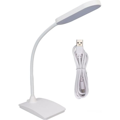 Lampe de bureau LED 3 niveaux d'intensité, 27 puces lumineuses, lampe de table pliable pour lecture, maquillage, tatouage, blanc (1/5)