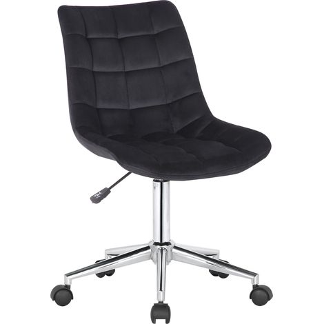 Sedia da ufficio Medford in velluto nero (1/5)