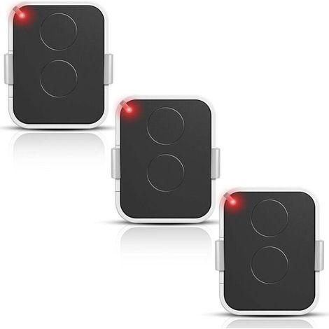 Telecommande Universelle Portail433,92 MHz 3PCS Télécommande pour ON2E, 2 canaux Télécommande pour Portail, Code Tournant Sécurisé, Compatible Récepteurs Automatisés, Noir/Blanc (1/3)