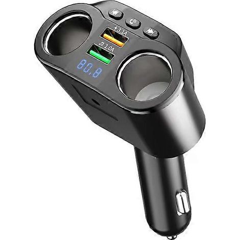 Émetteur FM pour voiture, chargeur de voiture double USB, détection de tension, lecteur MP3 pour voiture, kit mains libres Bluetooth 5.0, modulateur FM (1/5)