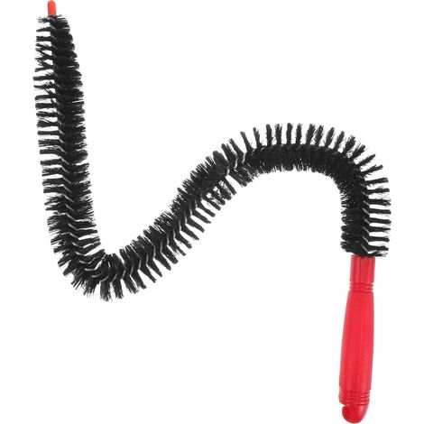 Brosse de Nettoyage Flexible en Nylon Noir à Manche Long pour Bouteilles et Vases, Pratique Usage Domestique Cuisine (1/5)