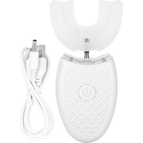 Brosse à Dents Adulte En Forme De U, Brosse à Dents De Nettoyage Automatique, Brosse à Dents Sonique électrique Adulte En Forme De U, Brosse à Dents De Nettoyage Automatique, Outil De Soins(blanc) (1/5)