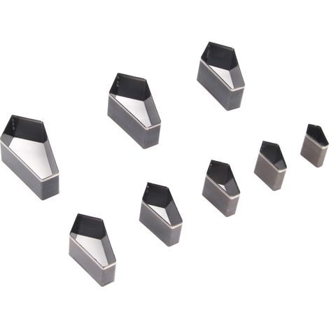 Ensemble de 8 matrices de perforation pour cuir, outil de perforation creux, module de perforation en forme de diamant, adapté à la fabrication de sacs, ceintures et portefeuilles. (1/5)
