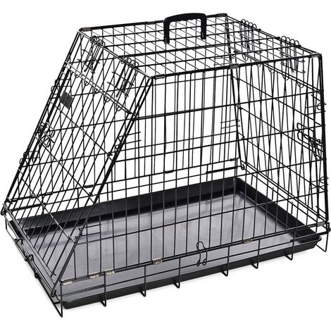 SMALL: Trasportino pieghievole obliquo in alluminio per cani e gatti