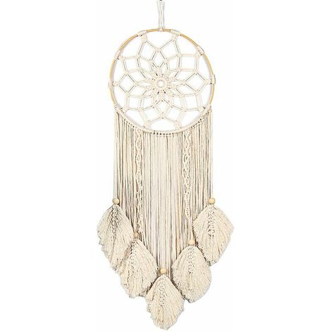 Capteurs de reves Capteurs de reves tisses a la main pour decoration murale avefeuilles Grand capteur de reves pour chambre de bebe Chambre a coucher MariageBeige, modele: Beige (1/5)