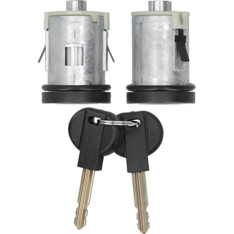 Barillet of lock of door with 2 keys, replacement parts aluminum alloy suitable for Peugeot Expert/806 (1/5)