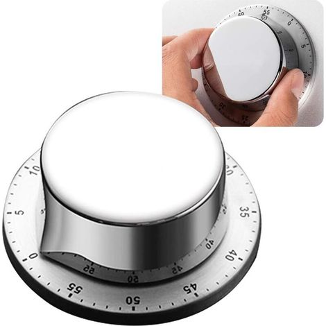 JSSEVN - Temporizador de cocina, temporizador mecánico, temporizador magnético de cocina, temporizador ABS, temporizador mecánico de cuenta regresiva, temporizador mecánico, temporizador de 60 minutos (1/4)