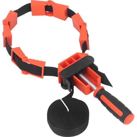 Sangle de serrage en nylon 4 mètres, serre-joints portable pour menuiserie et cadre, fixation compacte en plastique (1/5)