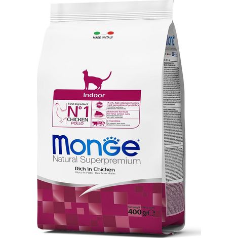 Monge Natural Superpremium Indoor Pollo - Monge Natural Superpremium Indoor Pollo - Sacco Da 400 Gr