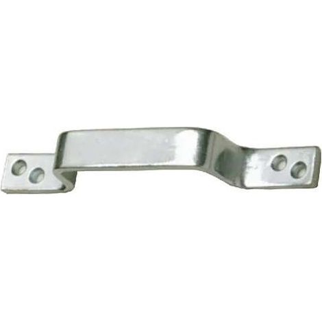 Poignée en métal finition zinguée longueur 215mm largeur 25mm hauteur 34mm à visser Meuble Porte Portail Volet Tirage Solide (1/2)
