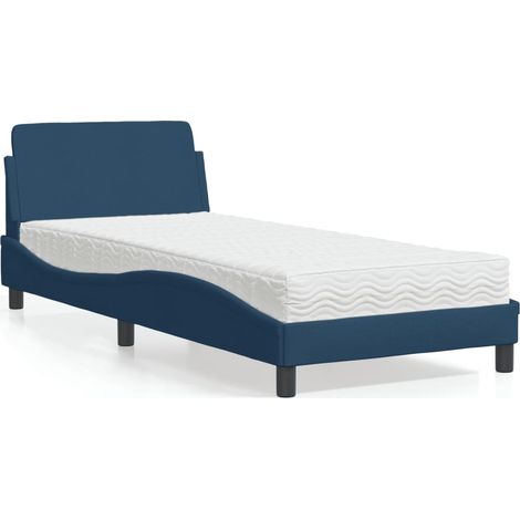 Bett mit Matratze Blau 80x200 cm Stoff vidaXL357032 (1/5)