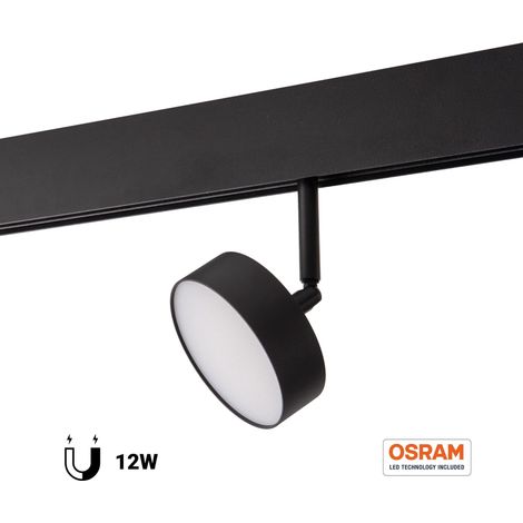 Luminaire magnétique circulaire à LED 48V - Ø9,5cm - 12W - CRI90 - Blanc Neutre