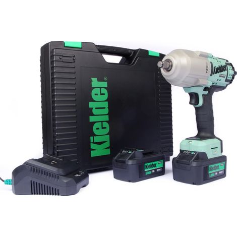 Kielder KWT-085-02 Cordless Impact Wrench, 1/2in. Drive, 18V, Brushless, 1790Nm Max. Torque, 2 x 5.0Ah Batteries