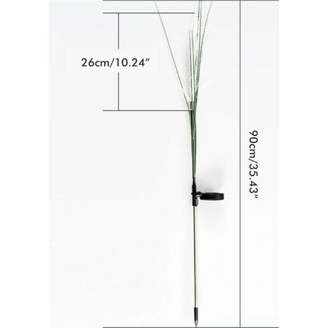 Lampes solaires de jardin en roseau, étanches, à LED, à piquer, décoratives pour pelouse, terrasse, cour et allée extérieure (1/5)