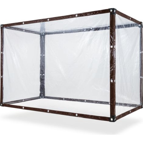 Bache PE translucide blanche 2 x 3 m anti pluie jardin terrasse (1/5)