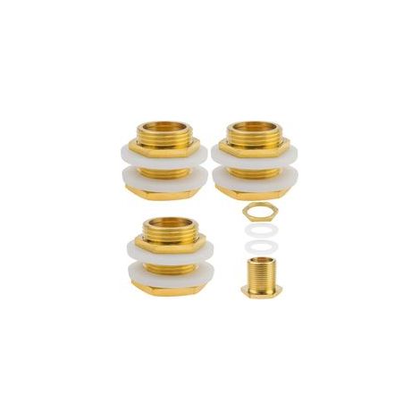 Raccord Citerne Eau de Pluie en Laiton 3 Pièces, Connecteur G3/4" pour Réservoirs et Robinets d'Eau