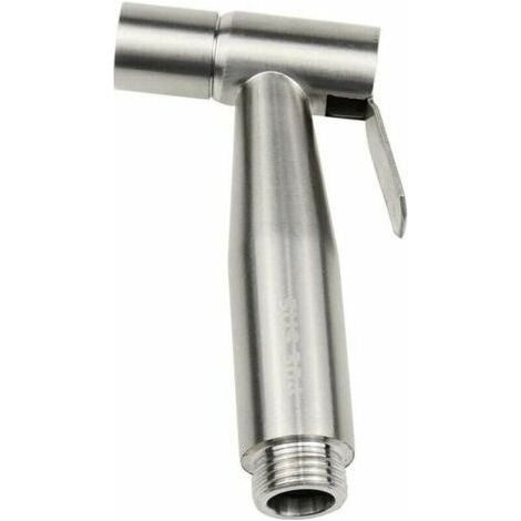 Douchette Bidet pour WC Acier Inoxydable Pulvérisateur de Couches Pulvérisateur à Bidet Manuel pour l\\'hygiène personnelle Douche Salle de Bain WC -Argent