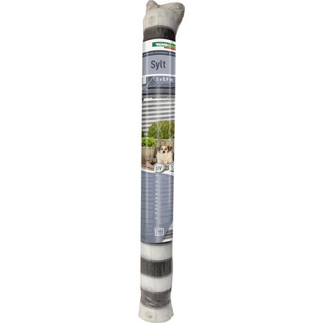 Windhager Balkonsichtschutz Sylt 0,9 x 5 m grau/weiß Sichtschutzmatte (1/3)