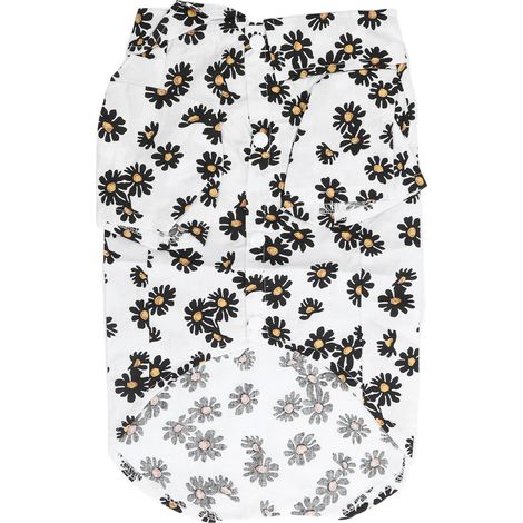 Chemise Pour Chien - Coton Respirant Imprimé Marguerite - Vêtement D'Été Pour Chat Et Petit Chien - Blanc Taille XS (1/5)