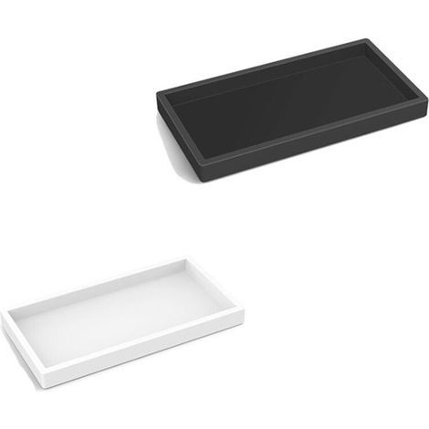 Plateau de Comptoir de Salle de Bain Plateau de Lavabo de Salle de Bain Avancé Plateau de Salle de Bain Rectangulaire Incassable Plateau de (1/5)