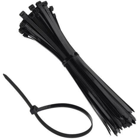100 Pièces Colliers de Serrage, 300mm x 7.6mm, Serflex Noir, Serre Cable Plastique, Attache Cable pour la Gestion des Câbles, Convient pour la Maison, l'Atelier et le Jardin (1/5)