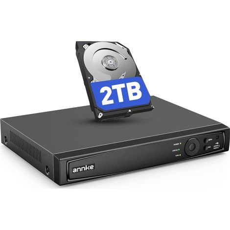 Système de Surveillance 4K PoE 8CH DVR avec 2TB HDD 8MP 5MP 4MP 1080P HD IP Camera Enregistrement de Surveillance (1/5)