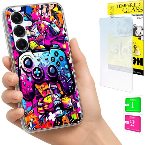 Funda para Samsung Galaxy S25 FE con cubierta para foto, cubierta trasera + cristal 9H (1/5)
