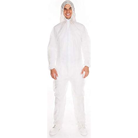 HYGONORM ECO COMBINAISON À CAPUCHE EN POLYPROPYLÈNE TAILLE M BLANC FRANZ MENSCH 27659