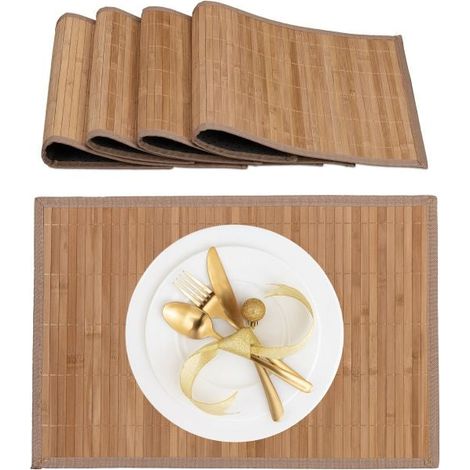Tischsets 4er pack bambus