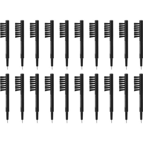 20 Pcs Brosse de Nettoyage pour Amplificateur Auditif Noire, Multifonctionnelle Efficace avec Aimant pour Prothèses Auditives (1/5)