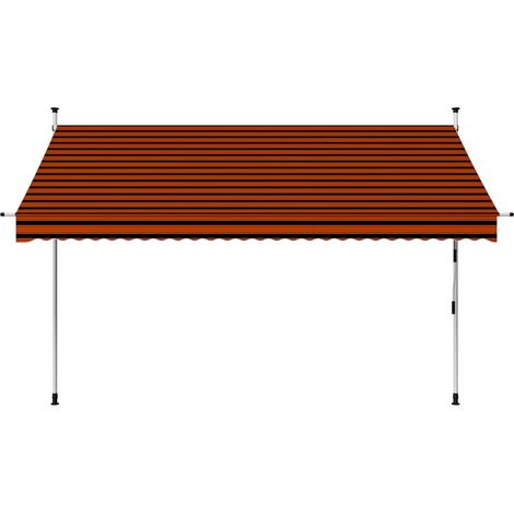Maison Exclusive - Tenda da Sole Retrattile Manuale 300 cm Arancione e Marrone (1/5)