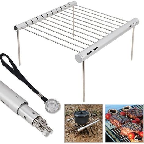 Set de 6 ustensiles de barbecue en acier inoxydable, pince et spatule de grillade, manches longs, résistants à la chaleur, pour cuisson en extérieur, idéal pour viandes et légumes. (1/5)