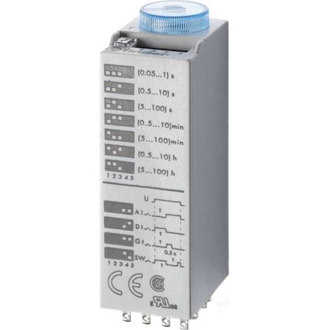 Finder 85.04.0024.0000 Multifunktionales Zeitrelais, steckbar auf Sockel Serie 94 4rt 7a 24vac/dc 0,05s bis 100h