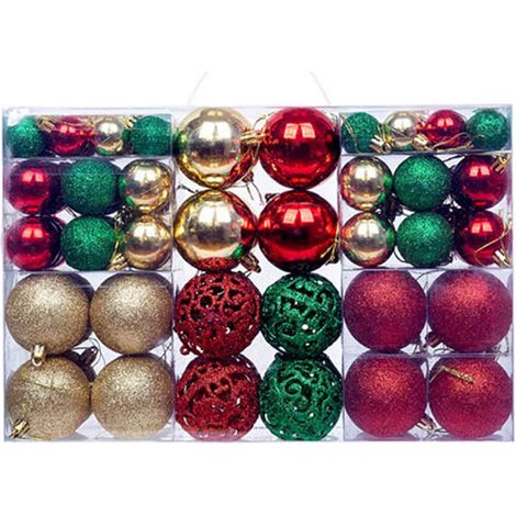100 Stück/Box Weihnachtskugeln, Baumschmuck, Hängende Weihnachtskugeln