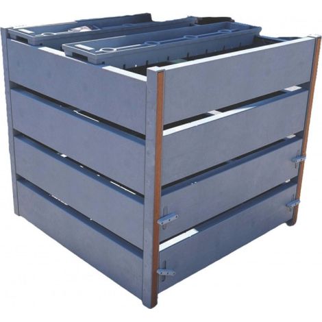 Composteur ECOO - 850 L - plastique recyclé - Gris (1/5)