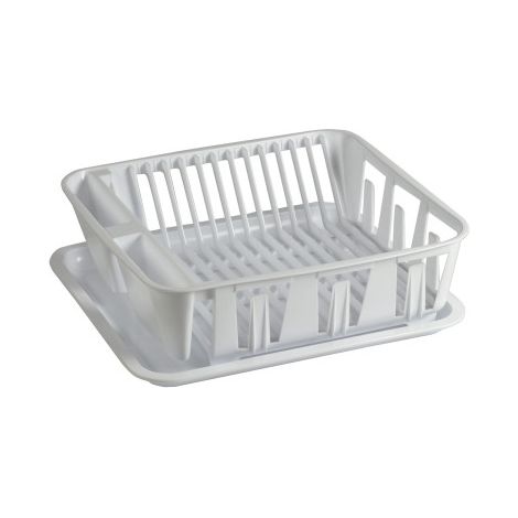 Escurreplatos con bandeja 21500 DENOX- FAMESA  Blanco