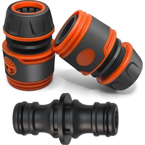 Extension rapide du tuyau, Kit de réparation de tuyau d'arrosage - pour raccorder 13 mm (1/2"), pour un raccordement facile et rapide ou un tuyau de