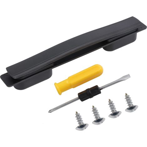 Poignée de rechange en plastique pour valise et bagages, poignée de remplacement flexible, 21,5 cm, avec vis B113, Noir (1/5)